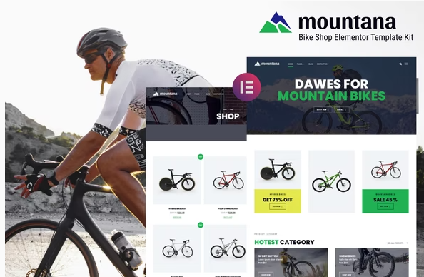 Mountana - Bike Shop WooCommerce Elementor Template Kit