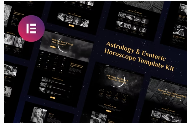 Product Image - Mystik | Astrology & Esoteric Horoscope Elementor Template Kit