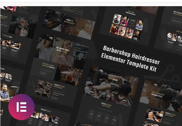 Nelson - Barbershop & Hairdresser Elementor Template Kit