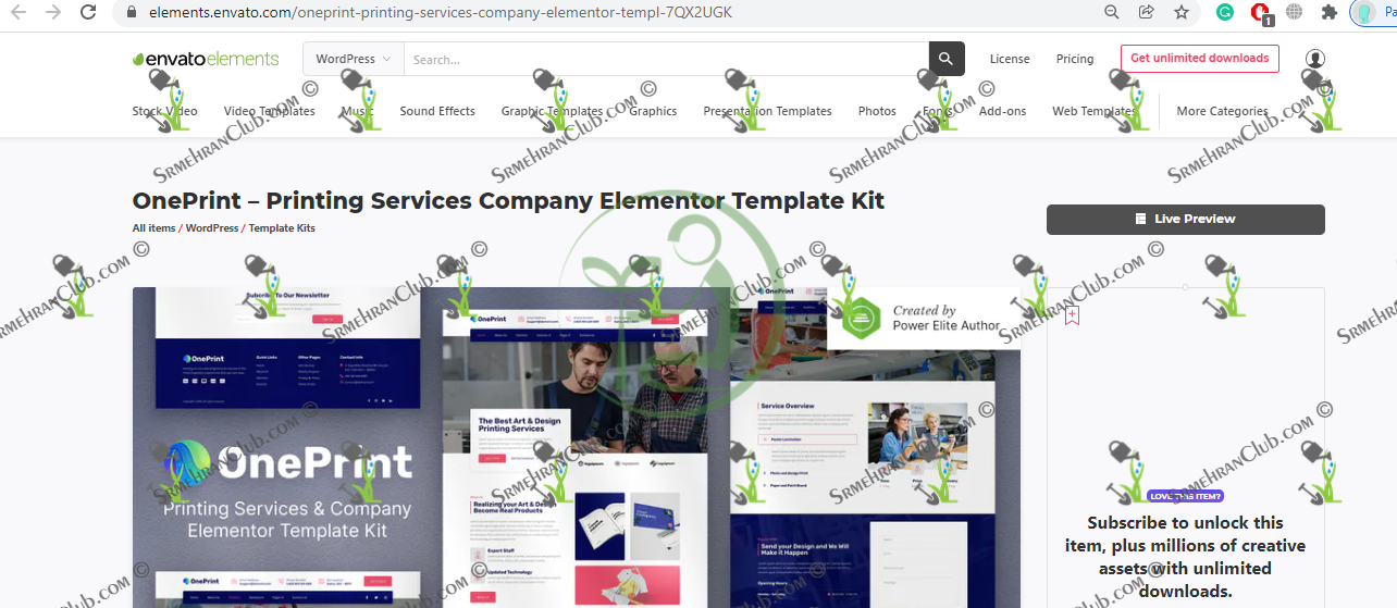 Product Image - OnePrint – Printing Services Company Elementor Template Kit