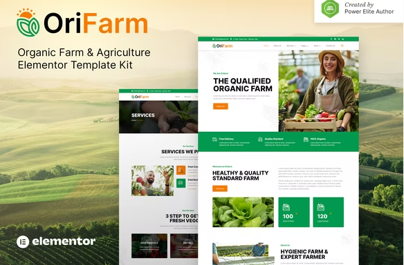 OriFarm – Organic Farm & Agriculture Elementor Template Kit — WordPress Product by ThemeForest