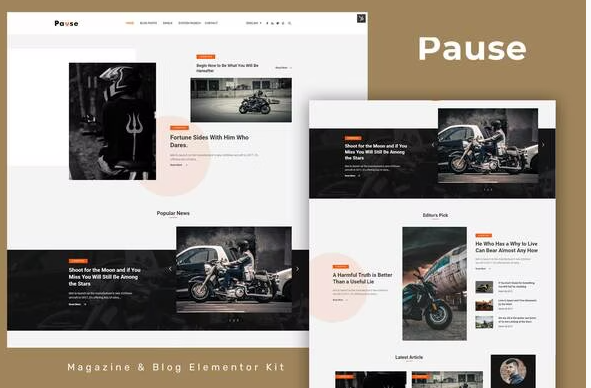 Pause - Blog & Magazine Elementor Template Kit