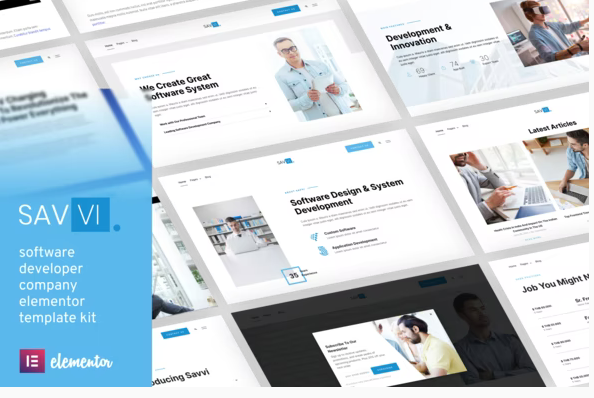 Savvi - Software Developer Company Elementor Template Kit