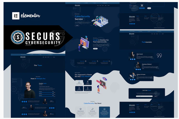 Securs - Cyber Security Service Elementor Template Kit