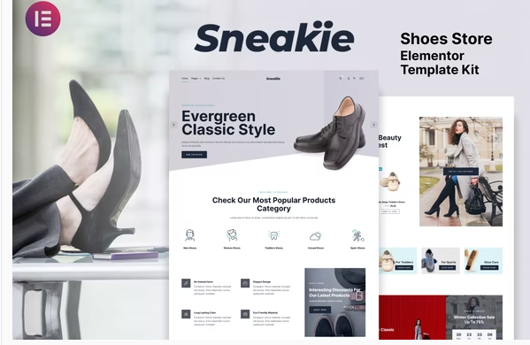 Sneakie - Shoes Store WooCommerce Elementor Template Kit