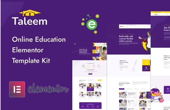 Product Image - Taleem – Online Education Elementor Template Kit Product Image - Taleem – Online Education Elementor Template Kit