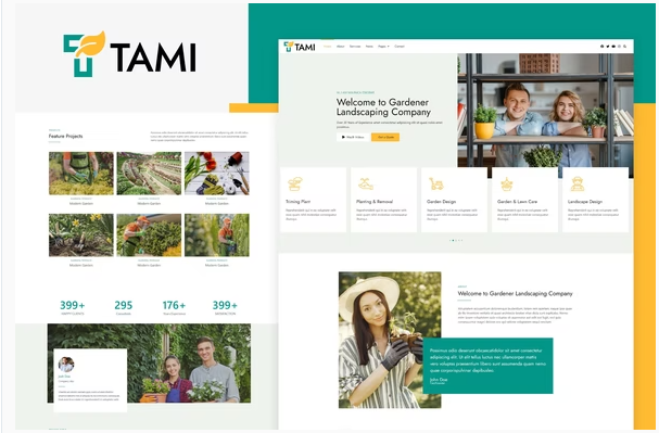 Tami - Landscape & Gardening Elementor Template Kit