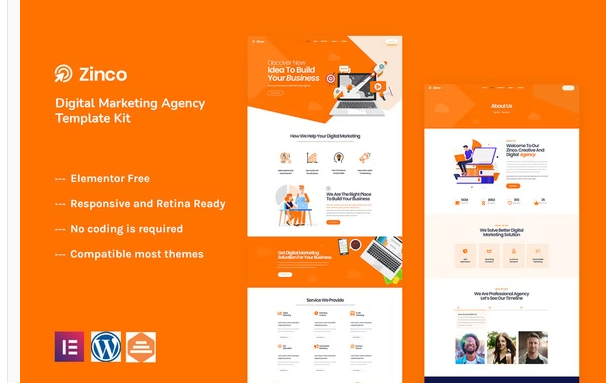 Product Image - Zinco – Digital Marketing Agency Elementor Template Kit