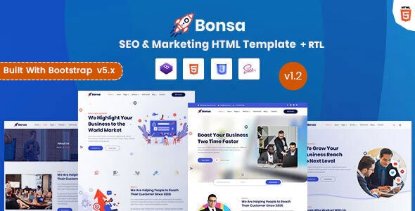 Bonsa - SEO & Marketing Company HTML Template