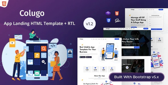 Colugo - App Landing Page HTML Template