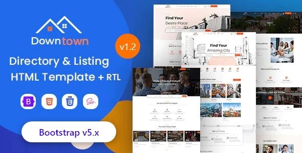 Downtown - Directory Listing Bootstrap 5 Template