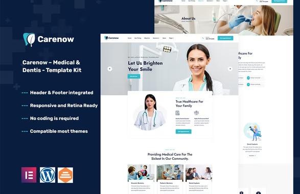 Product Image - Carenow – Medical & Dentist Elementor Template Kit