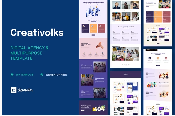 Creativolks - Creative & Business Agency Elementor Template Kit