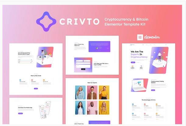 Crivto - Cryptocurrency & Bitcoin Elementor Template Kit