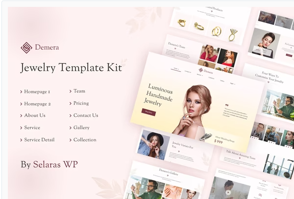 Demera | Jewelry Elementor Template Kit
