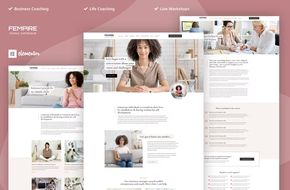 Fempire - Business Coach Elementor Template Kit