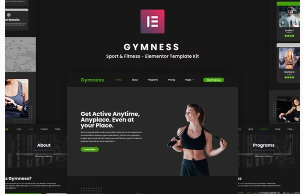 Gymness - Sport & Fitness Elementor Template Kit