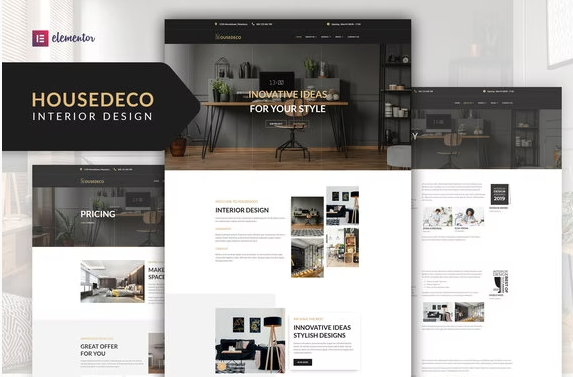 Housedeco - Interior Design Elementor Template Kit