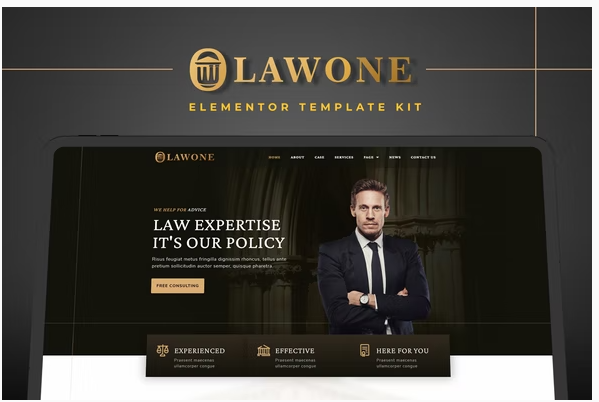 Product Image - Lawone – Legal & Law Firm Elementor Template Kit