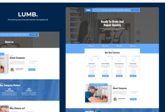 Lumb - Plumbing Service Elementor Template Kit