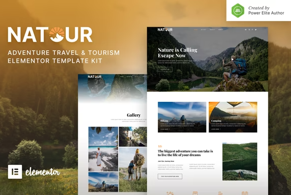 Natour – Adventure Travel & Tourism Elementor Template Kit