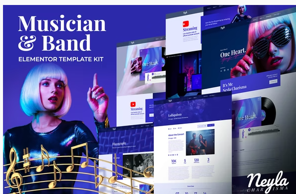 Neyla - Musician & Band Elementor Template Kit