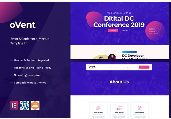Ovent - Event Conference & Meetup Elementor Template Kit