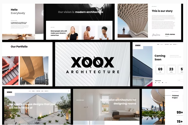 XOOX - Architecture Agency Elementor Template Kit