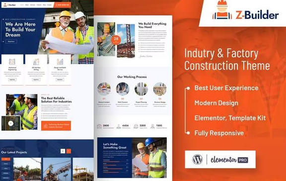 Z-Builder - Construction Elementor Template Kit