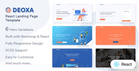 Deoxa - React Landing Page Template