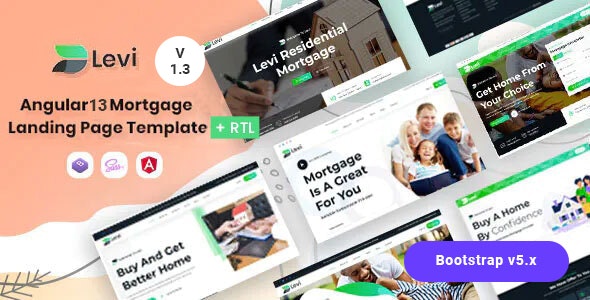 Levi - Angular 13 Real Estate Mortgage Landing Template