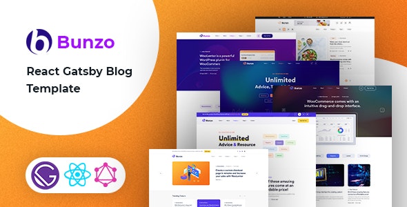 Bunzo - React Blog Gatsby Template