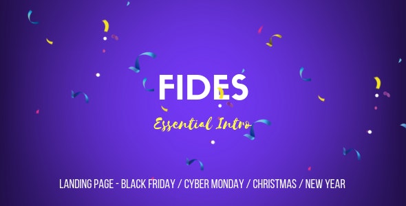 Fides - Essential Intro | Black Friday | Cyber Monday | Christmas | Campaign Landing Page Template