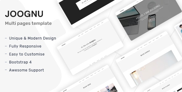 Joognu - Minimal Portfolio Template