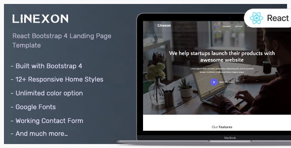 Linexon - React Landing Page Template