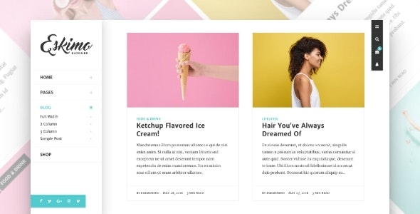 Eskimo - Minimal Personal HTML Blog Template