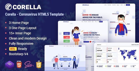 Corella | Coronavirus (COVID-19) Social Awareness And Medical Prevention Template