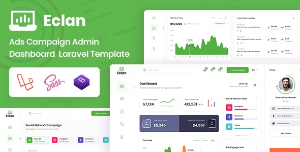 Ads Campaign Laravel & Bootstrap Admin Dashboard