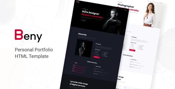 Beny - Personal Portfolio HTML Template