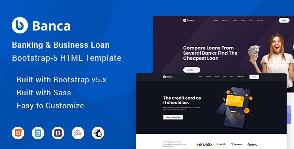 Banca - Banking & Business Loan Bootstrap-5 HTML Website Template