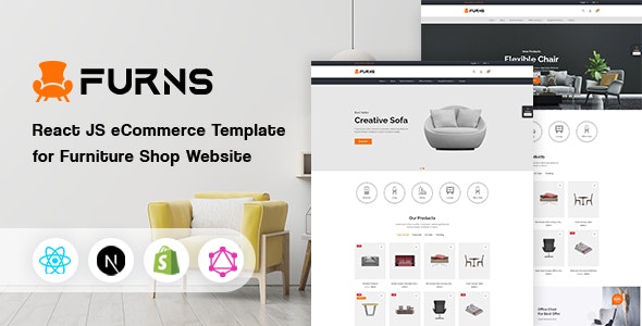 Furns - React eCommerce Template for Furniture Shop Website