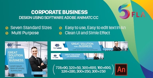Corporate Business Banners HTML5 - Animate CC