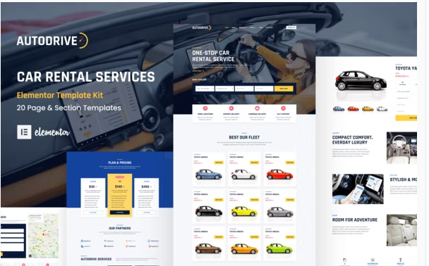 Product Image - Autodrive – Car Rental & Dealer Elementor Template Kit