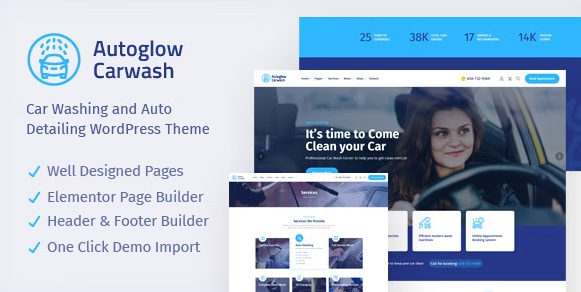Autoglow - Car Wash WordPress Theme 1.1.5