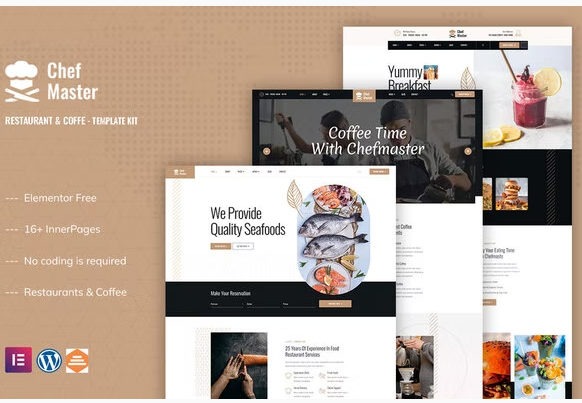 Chefmaster - Restaurant & Cafe Elementor Template Kit