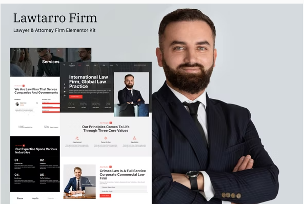 Lawtarro - Attorney & Law Firm Elementor Template Kit
