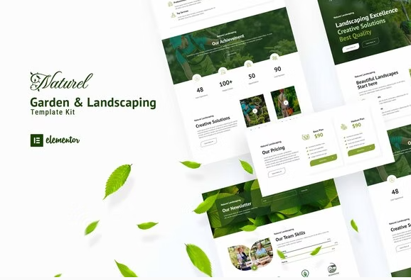 Naturel Garden & Landscaping Elementor Template Kit