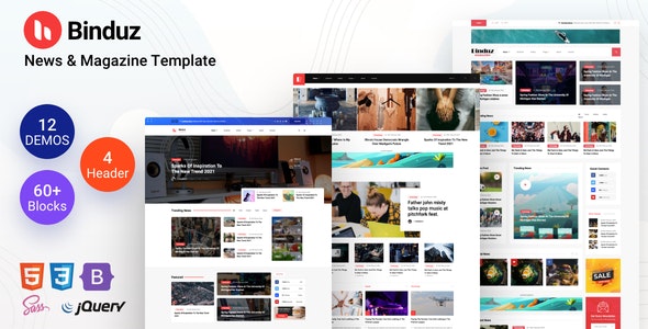 Binduz - Newspaper Blog Template