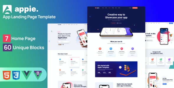 Appie - Vue JS App Landing Page