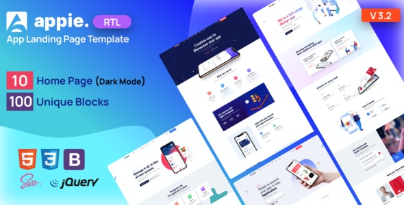Appie - app landing page